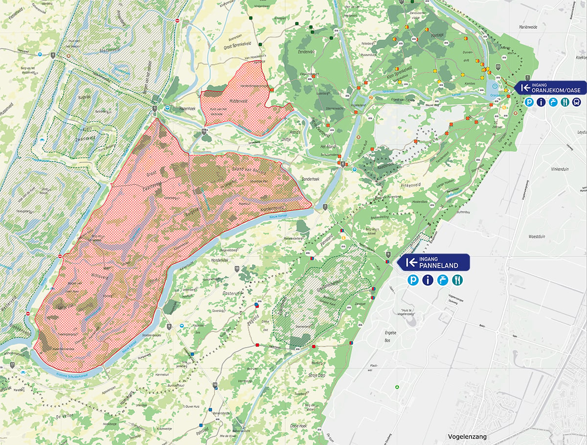 plattegrond afgesloten gebieden